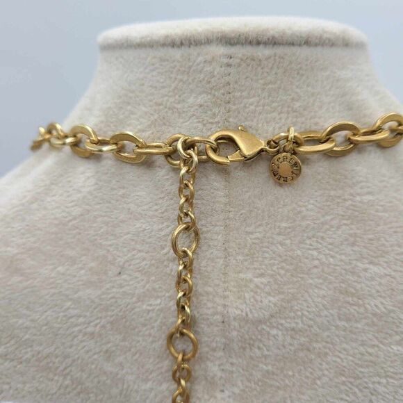 J Crew Chunky Green Brown Gray Crystal Statement Necklace - Picture 3 of 9